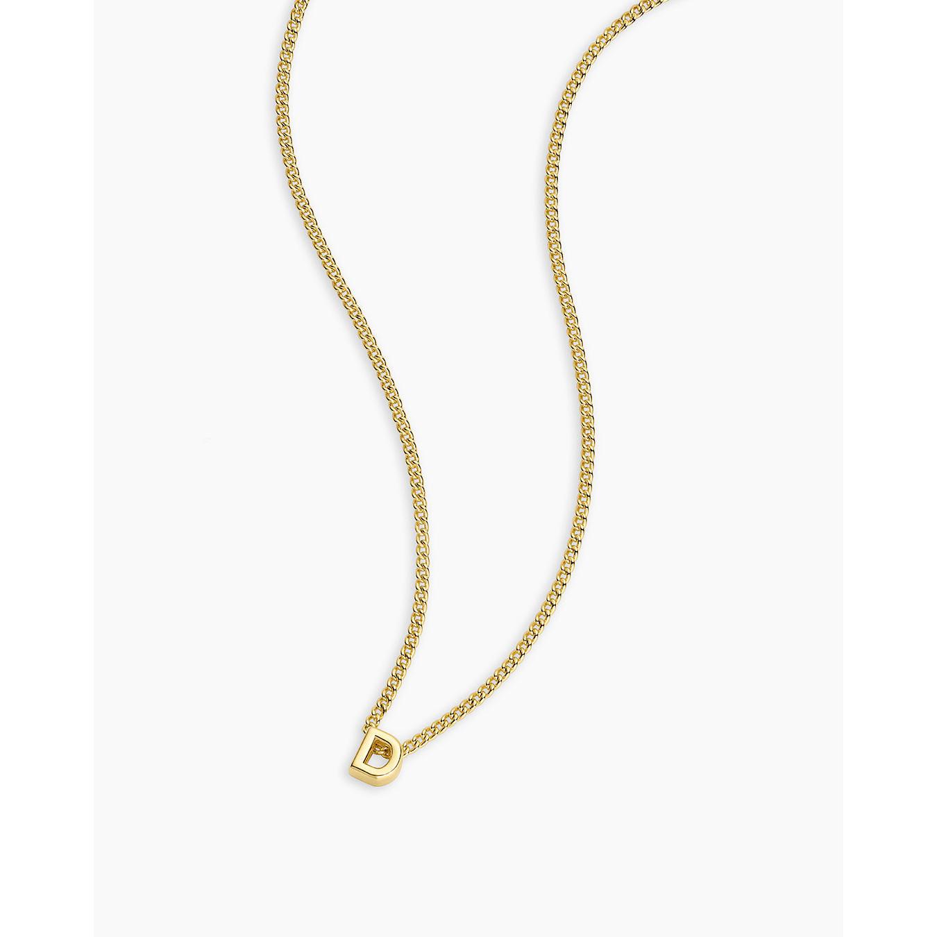 Gorjana Wilder Mini Alphabet Necklace letter M