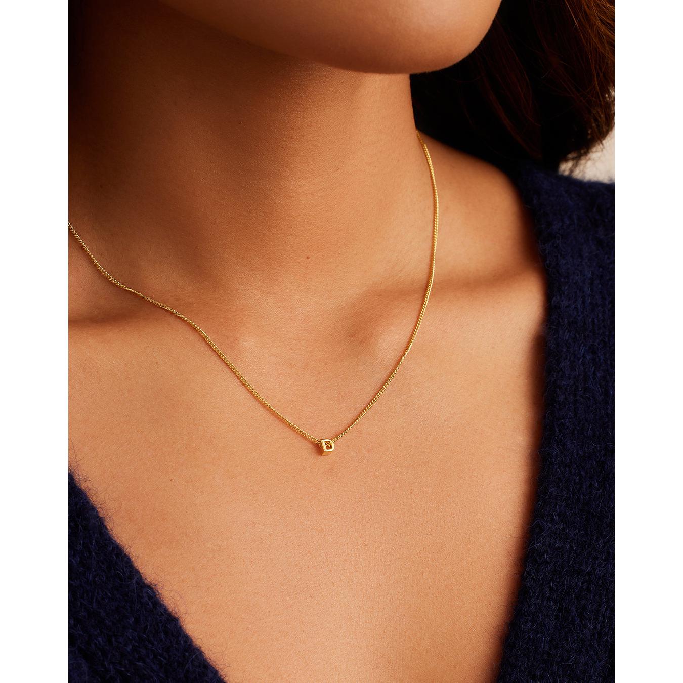 Gorjana Wilder Mini Alphabet Necklace letter L
