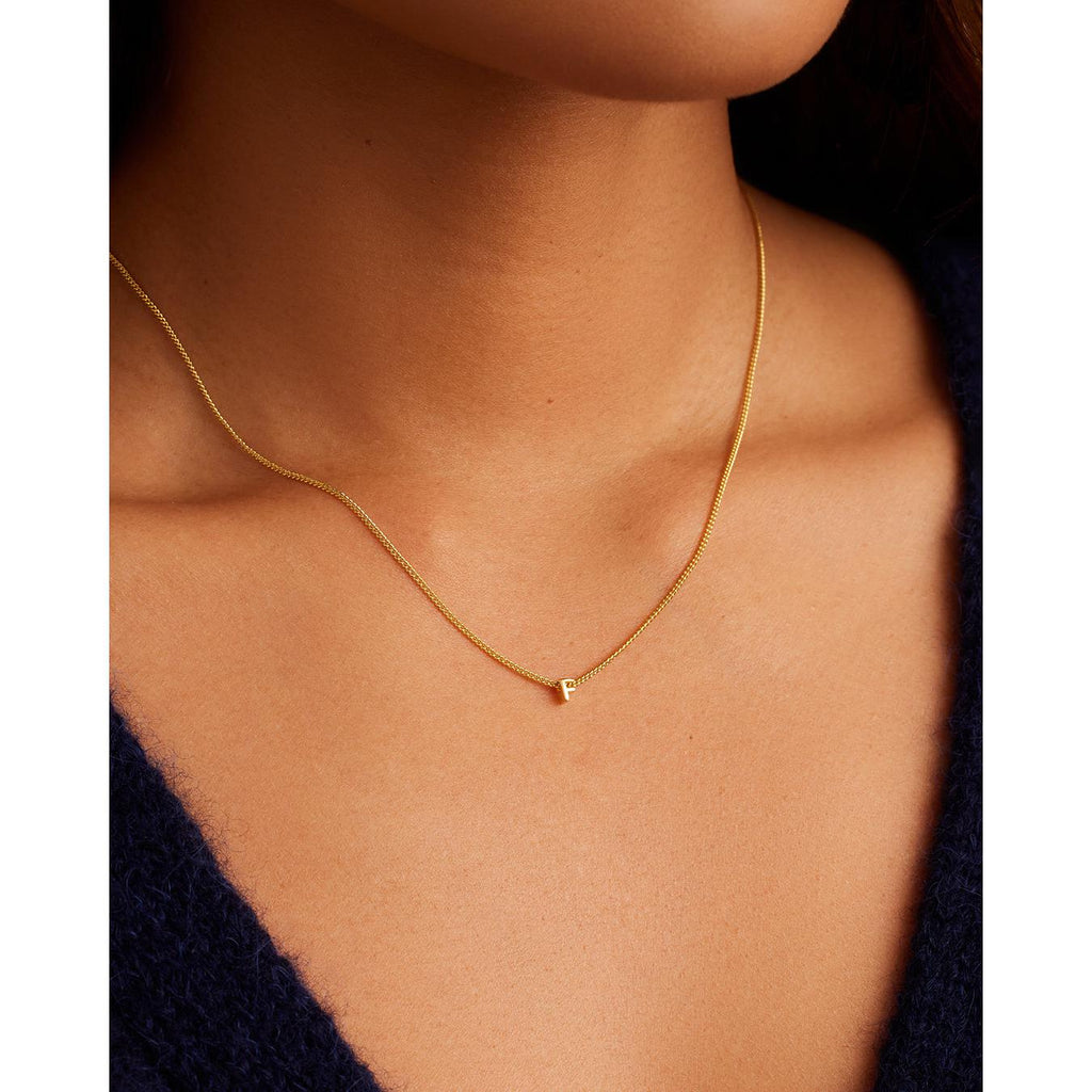 Gorjana Wilder Mini Alphabet Necklace letter U