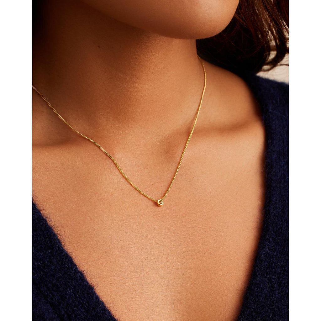 Gorjana Wilder Mini Alphabet Necklace letter R