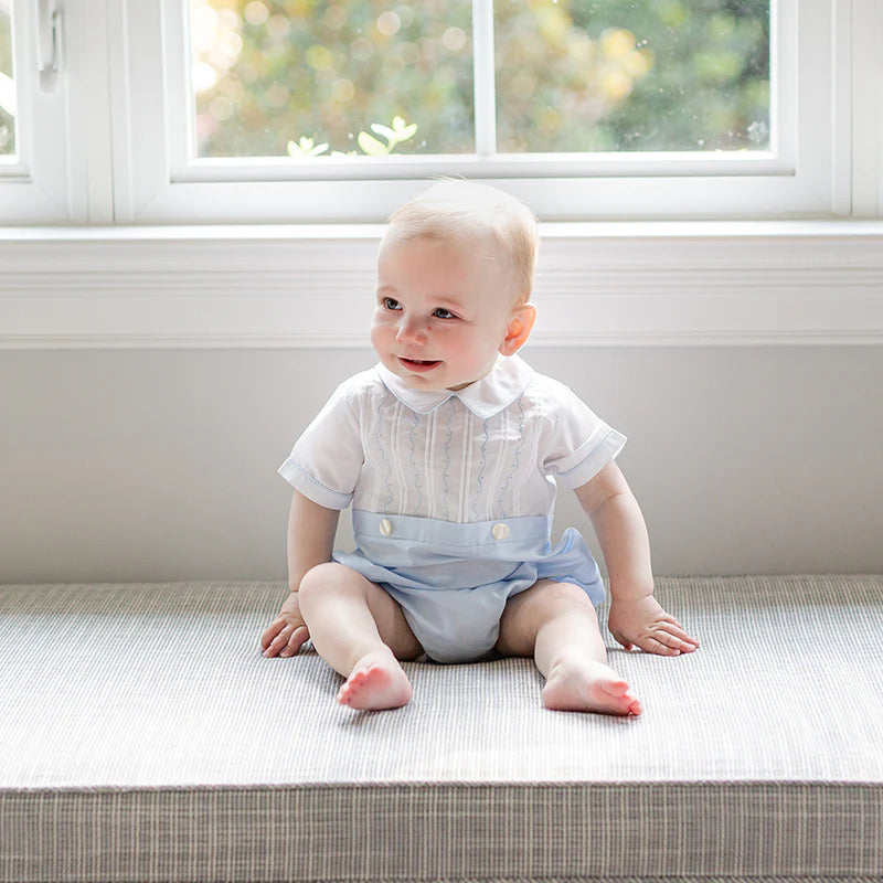 Embroidered Mock 2-Piece Creeper