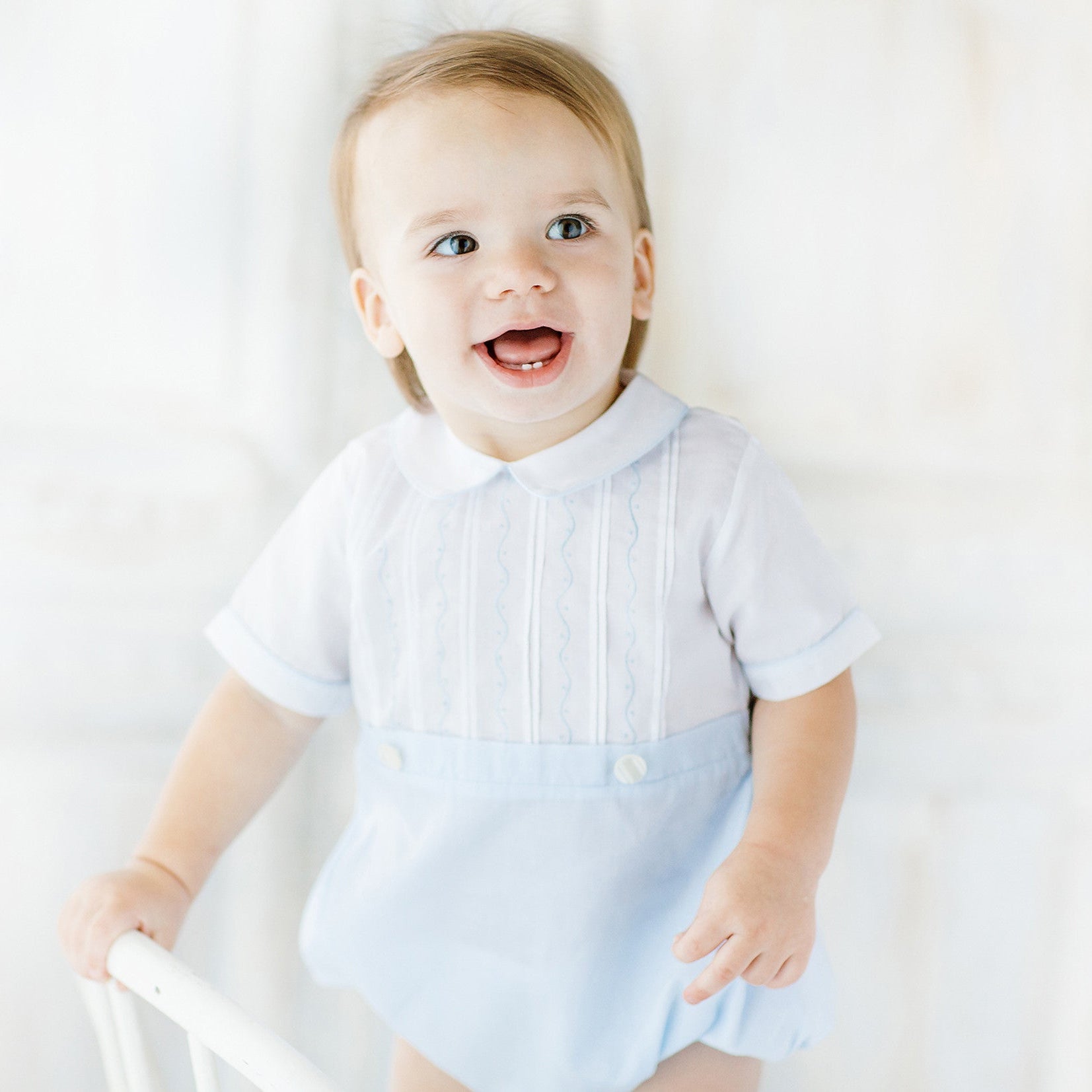 Embroidered Mock 2-Piece Creeper