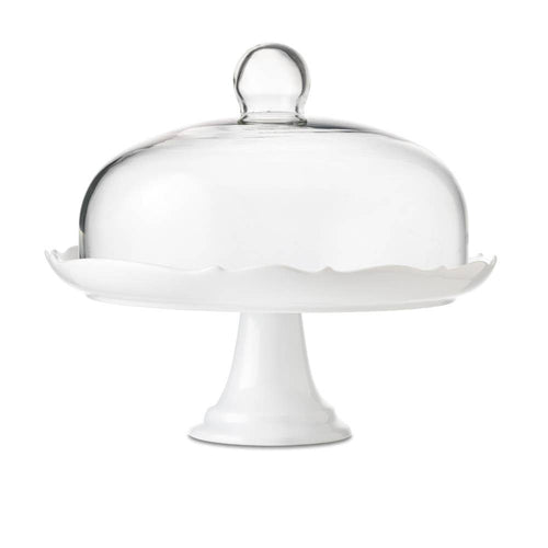 Bianco Pedestal Cake Plate and Dome 27cm