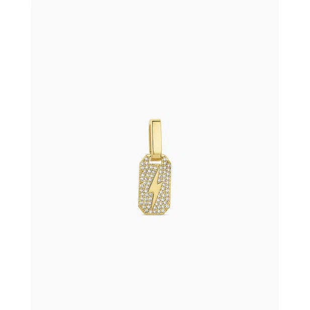 Shimmer Bolt Tag Charm