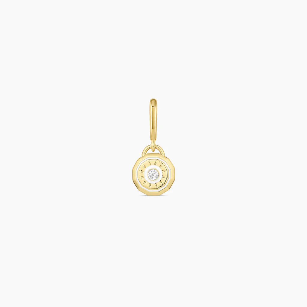 Birthstone Parker Charm, White Sapphire