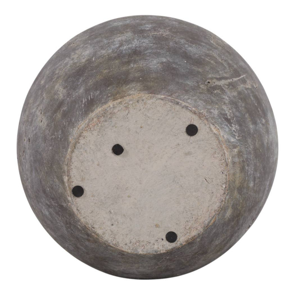 Decorative Vase - Grey Terracotta Jar with Multi Handles, 15 in.