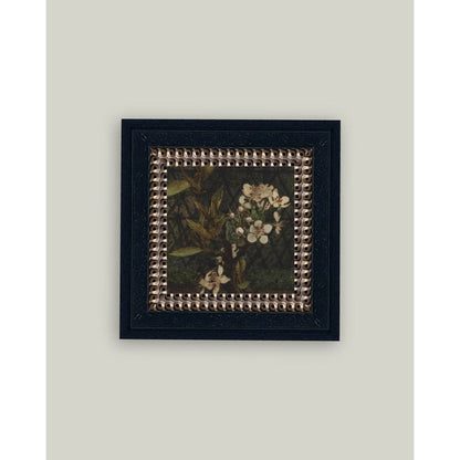 Dark Apple Blossoms Framed Antique Art