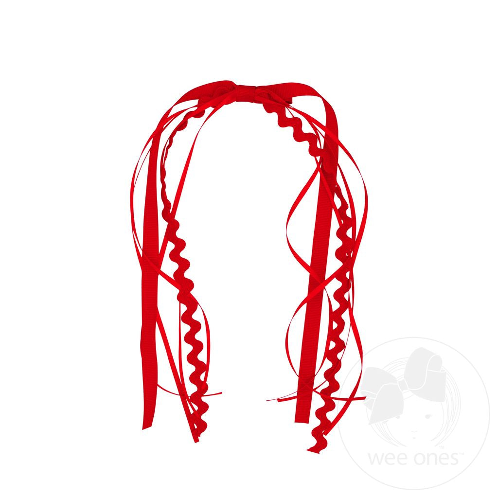 Grosgrain and Ric-Rac Ribbon Streamer Hair Clip