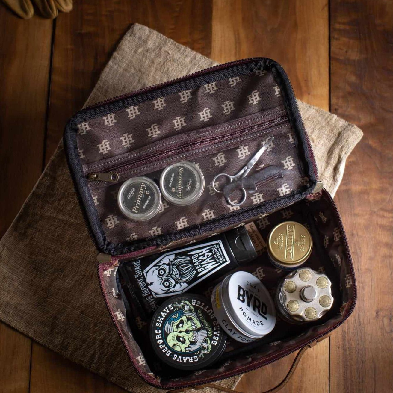 jon-hart-customizable-jh-dopp-kit-Khaki Canvas