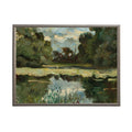 Antique Curiosities Inc Tranquil Pond Landscape Framed Print