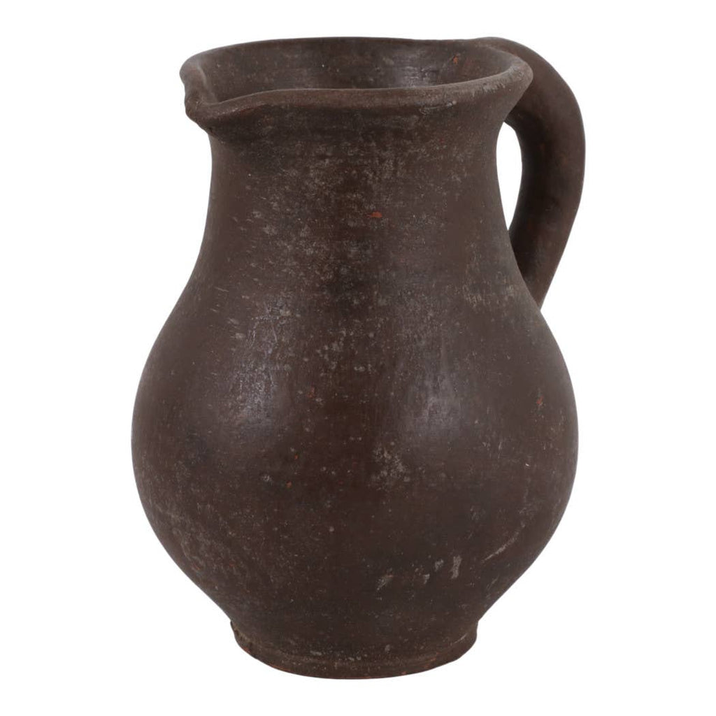 Decorative Vase - Brown Ceramic Terracotta Casual Jug, 8 in.