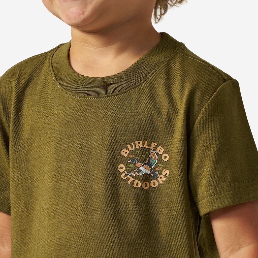 Burlebo Youth Short Sleeve Graphic Tees - Hunter Green