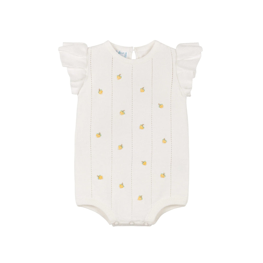 Girls Lemon Knit Romper