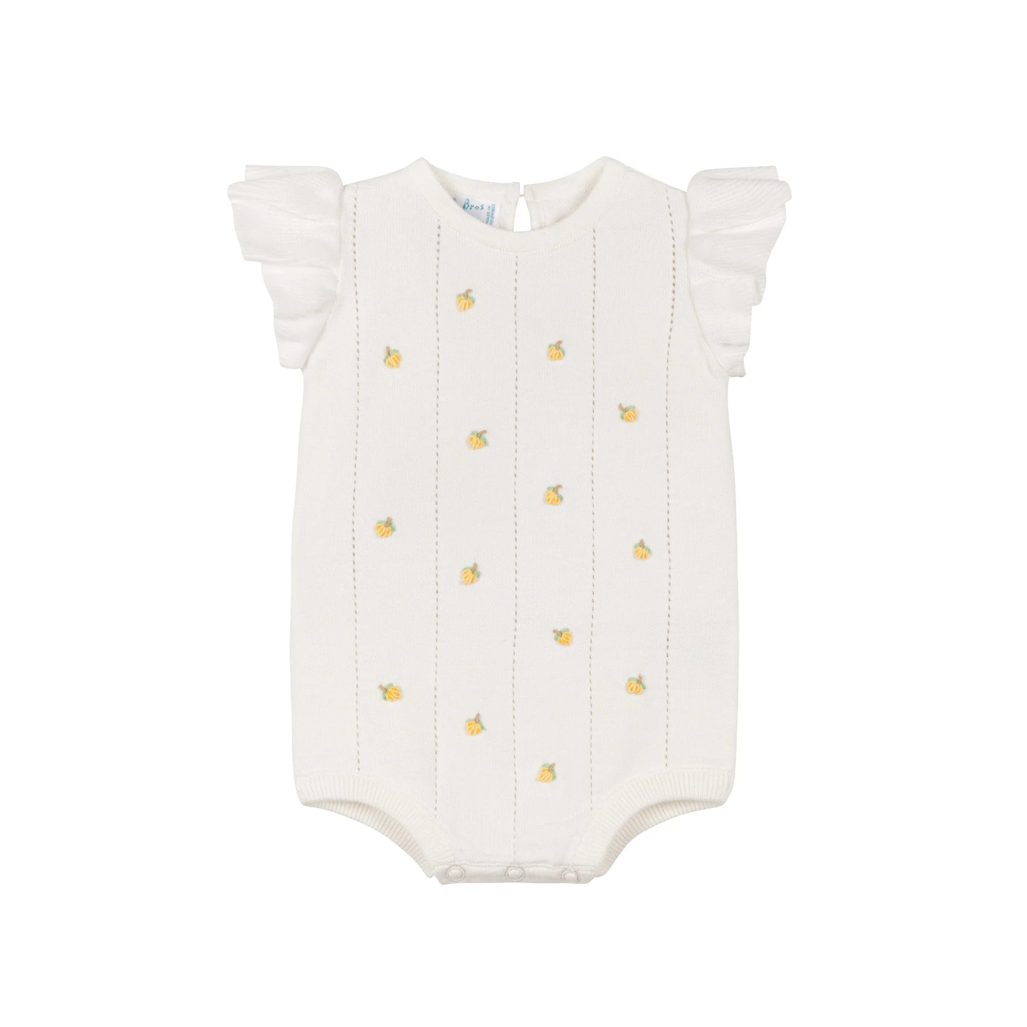Girls Lemon Knit Romper