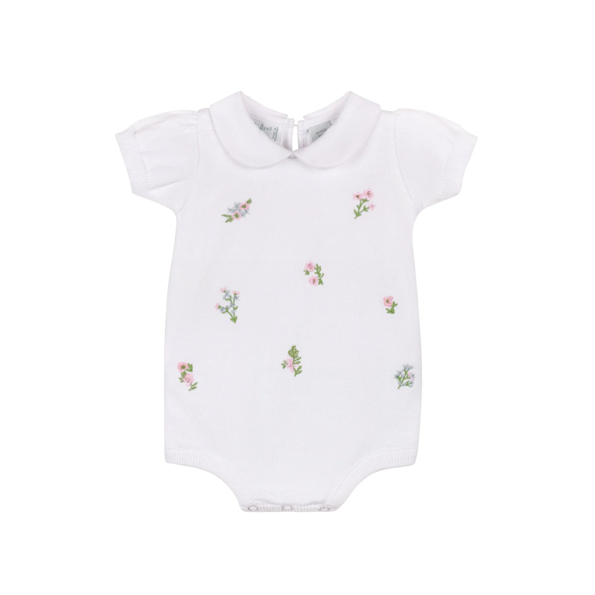 Girls Embroidered Garden Knit Romper