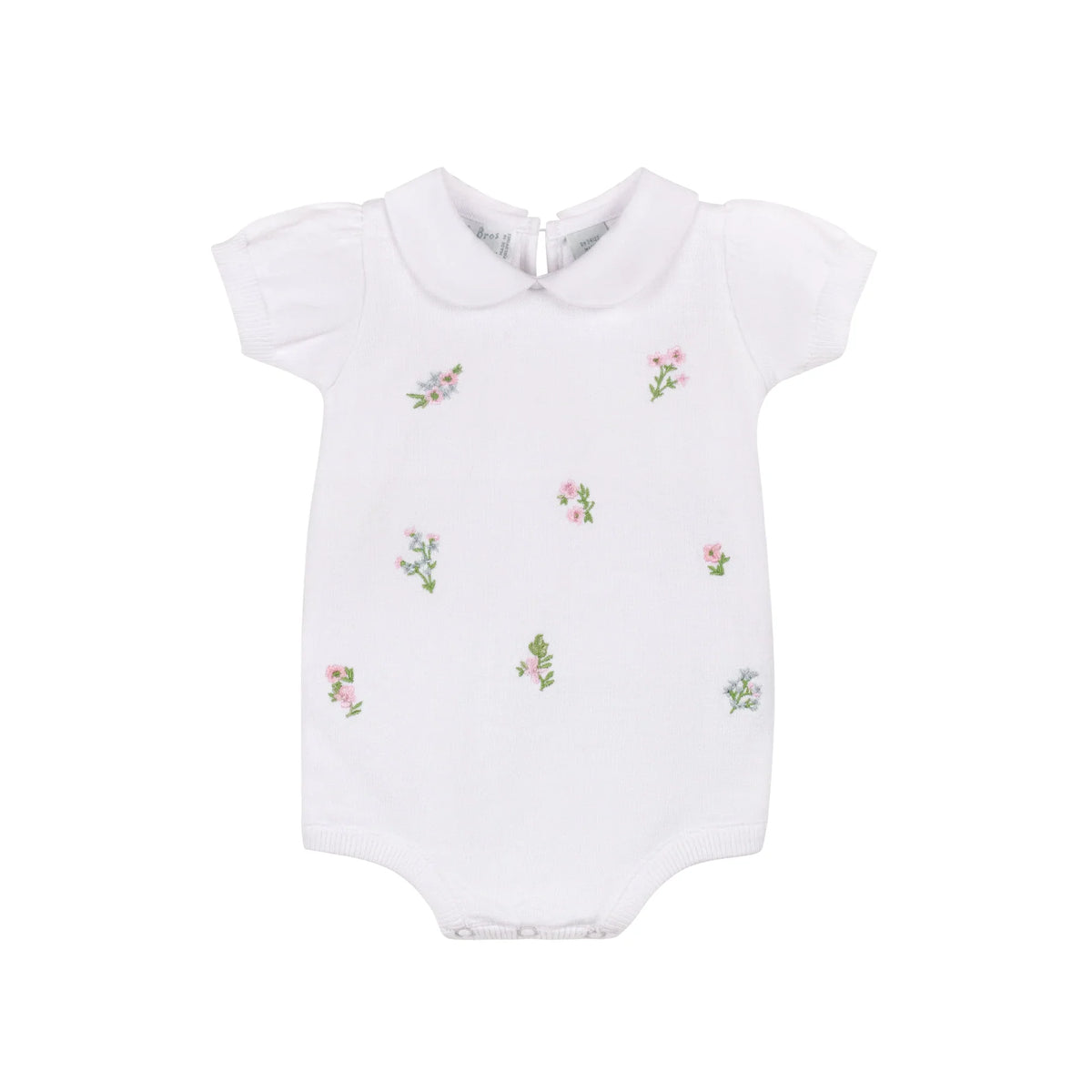 Girls Embroidered Garden Knit Romper