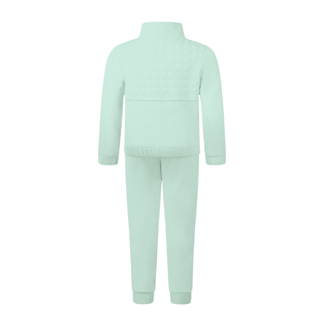 Toddler Girls Brushed Terry Quilted Half Zip and Jogger Set