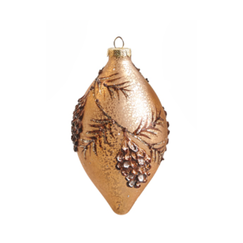 Textured Pinecone Mercury Glass Ornament