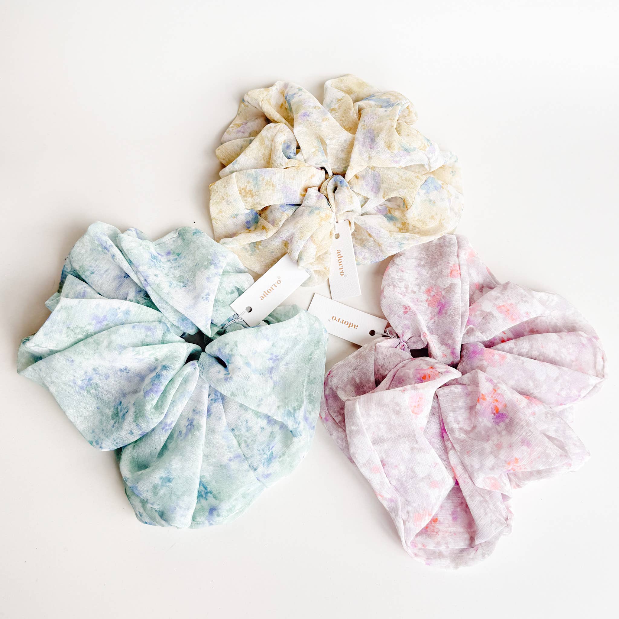 Delicate Floral Mega Scrunchie