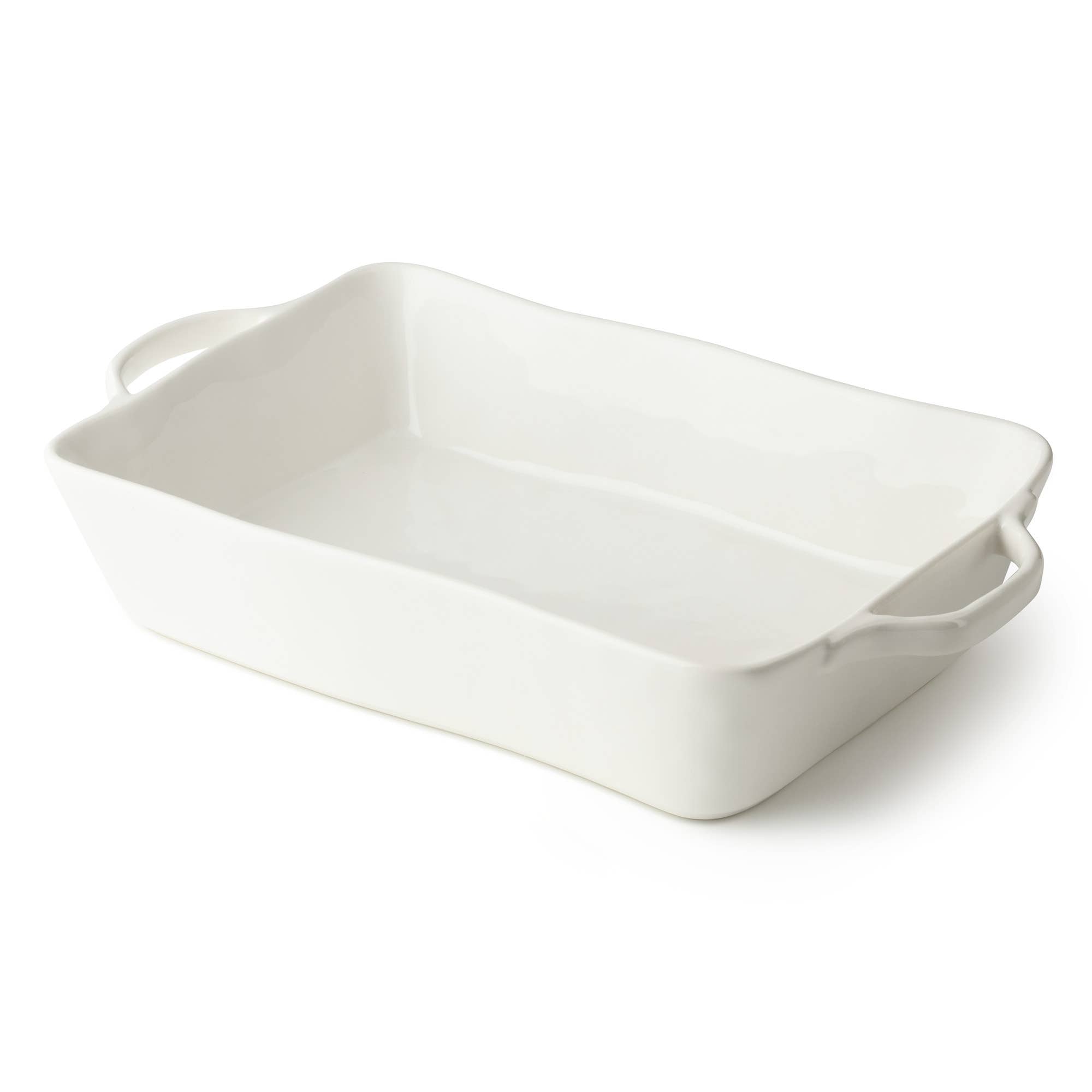 Linen Cream Medium Rectangular Baker