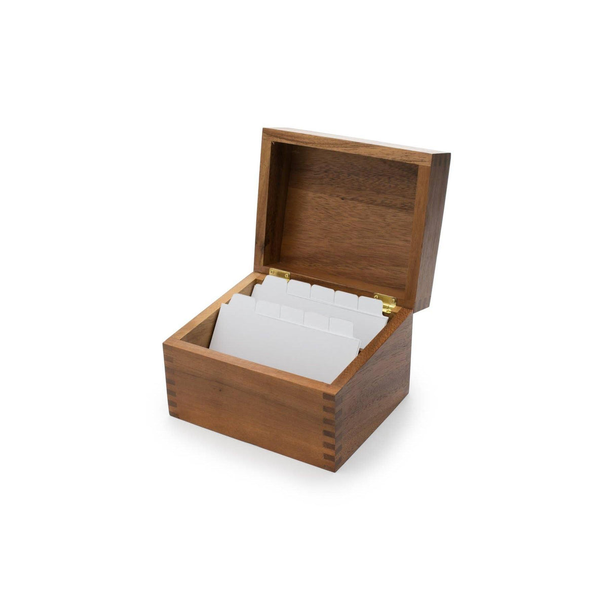 Ironwood Recipe Box, 2 Compartment, Acacia, 7"x 6"x 5.5" | Bridal Shower Lydia Headly and Aidan Hagler
