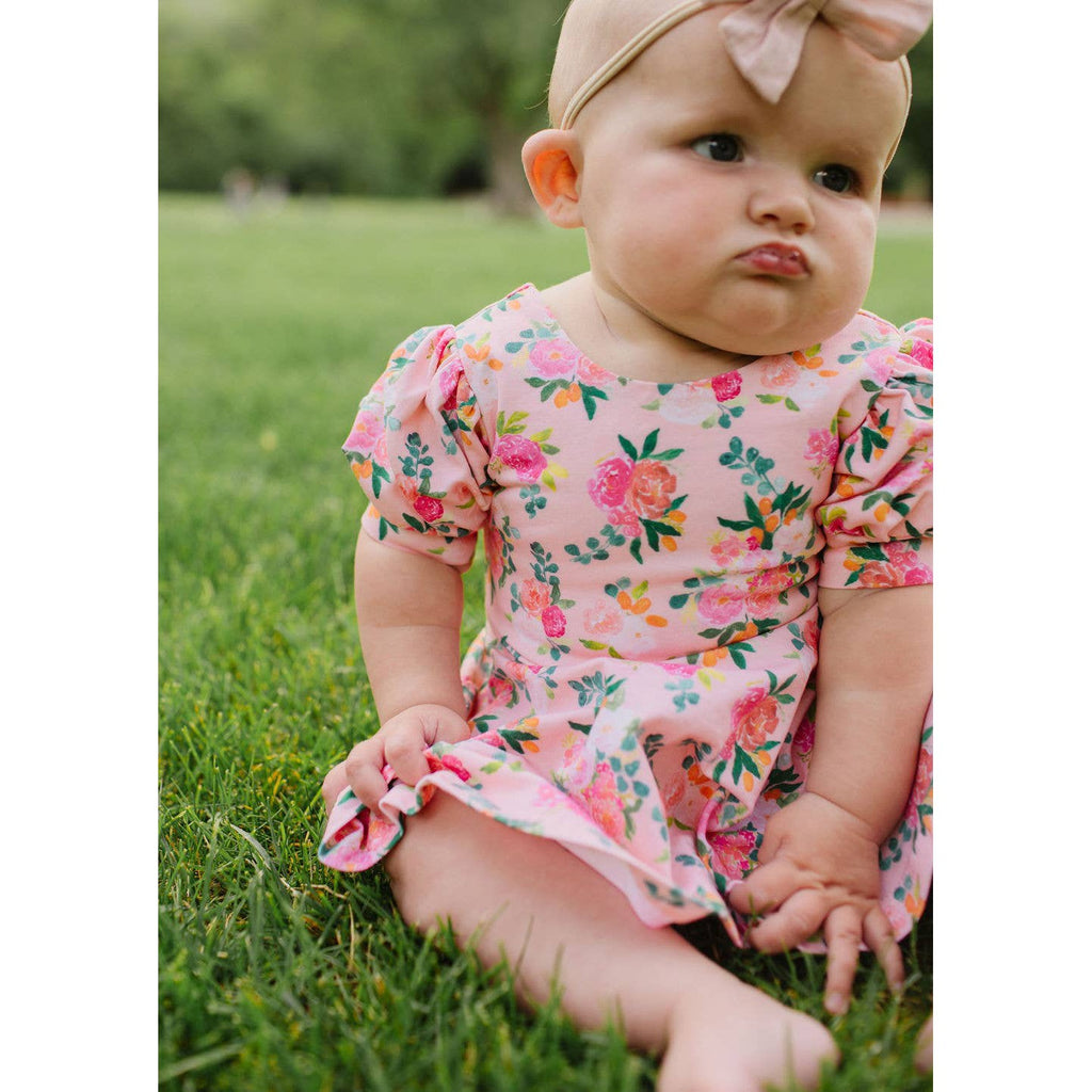 Ollie Jay Skirted Leo in Peach Bouquet