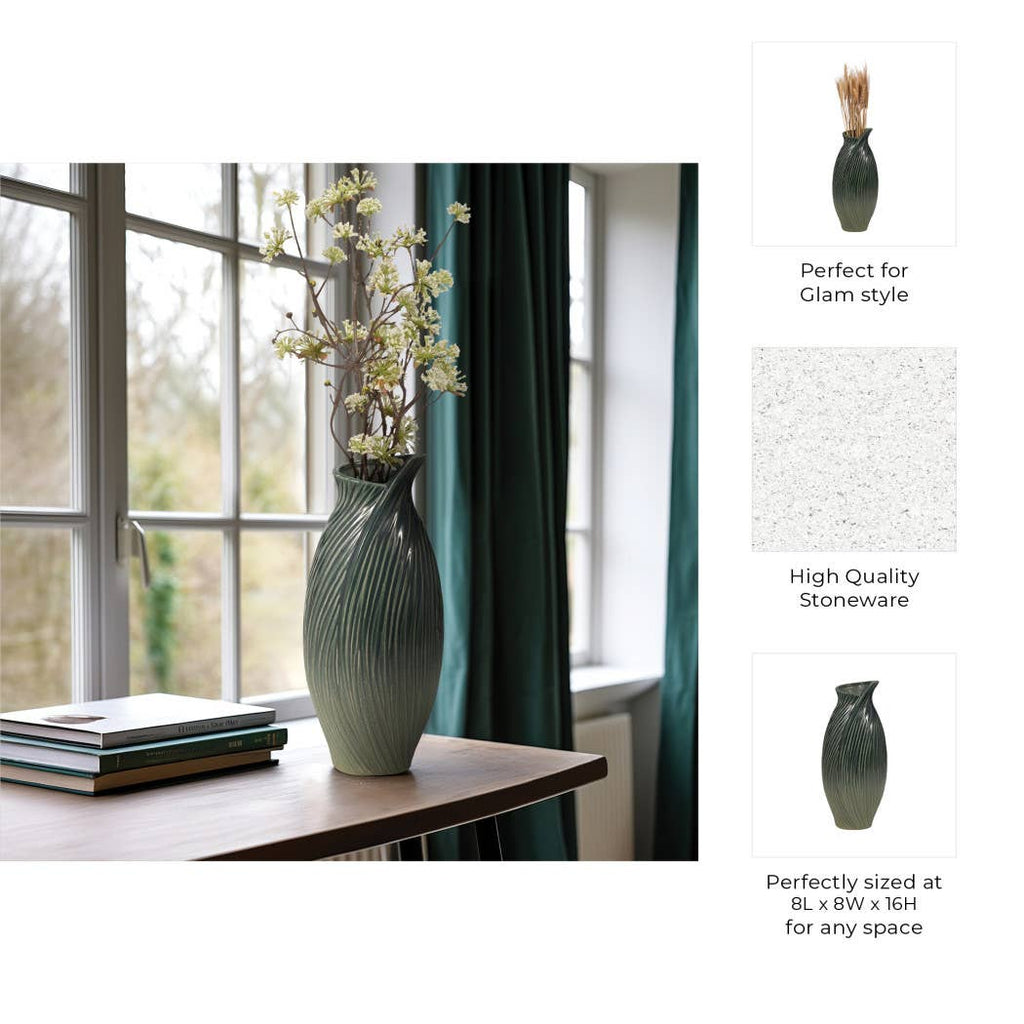Rubpert Green Vase