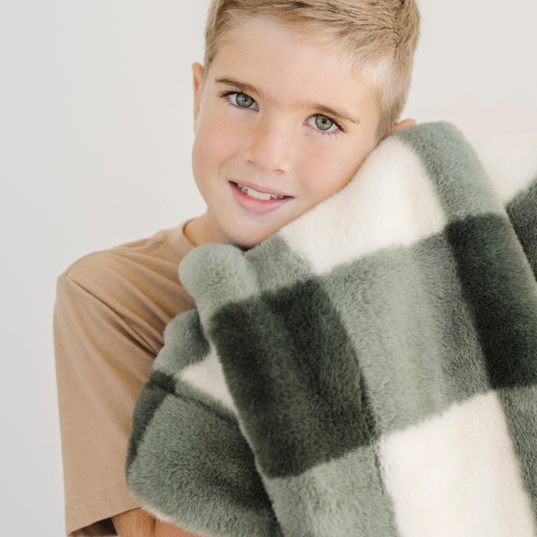 Holiday Printed Faux Fur Throw Blankets