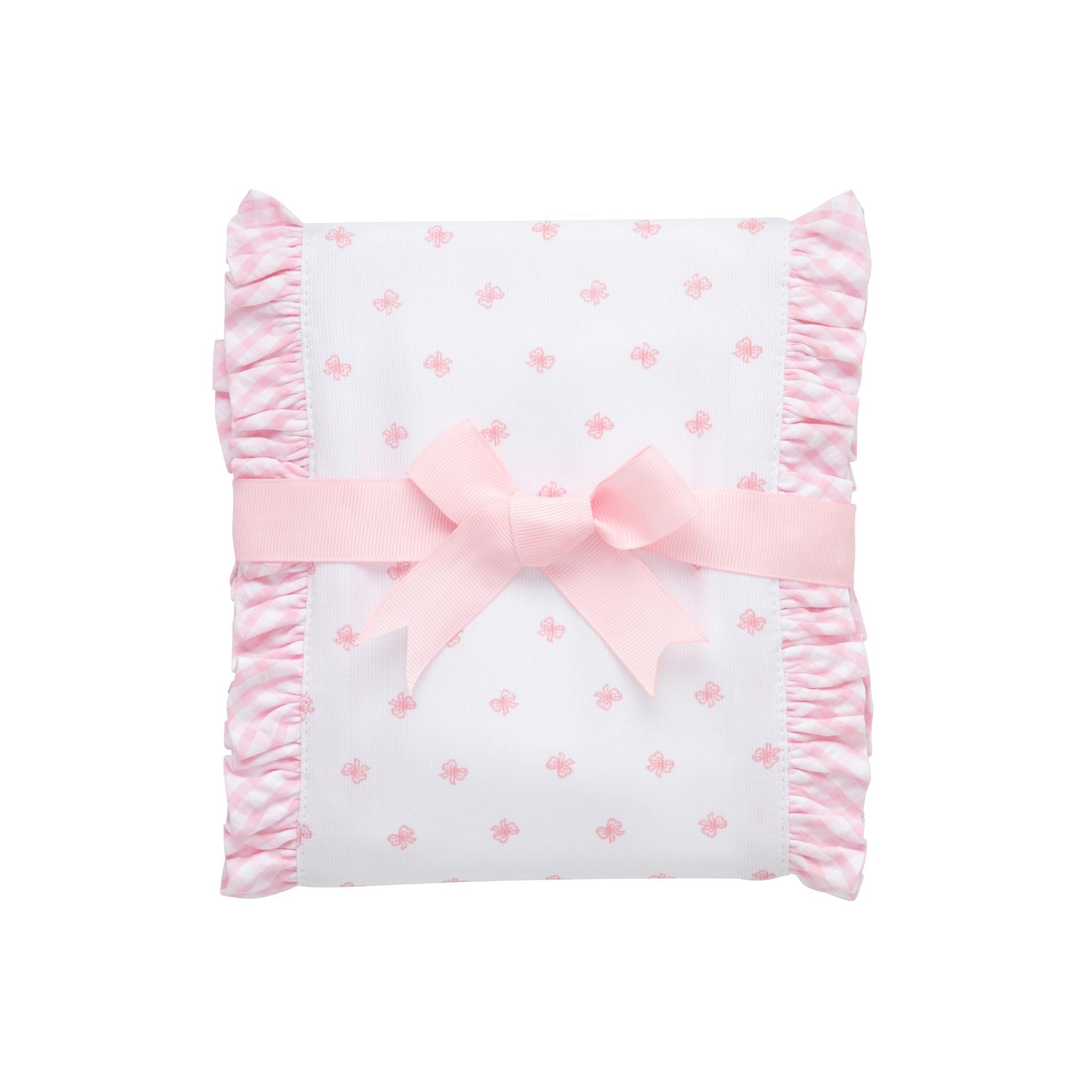 Bow Fancy Fabric Burp