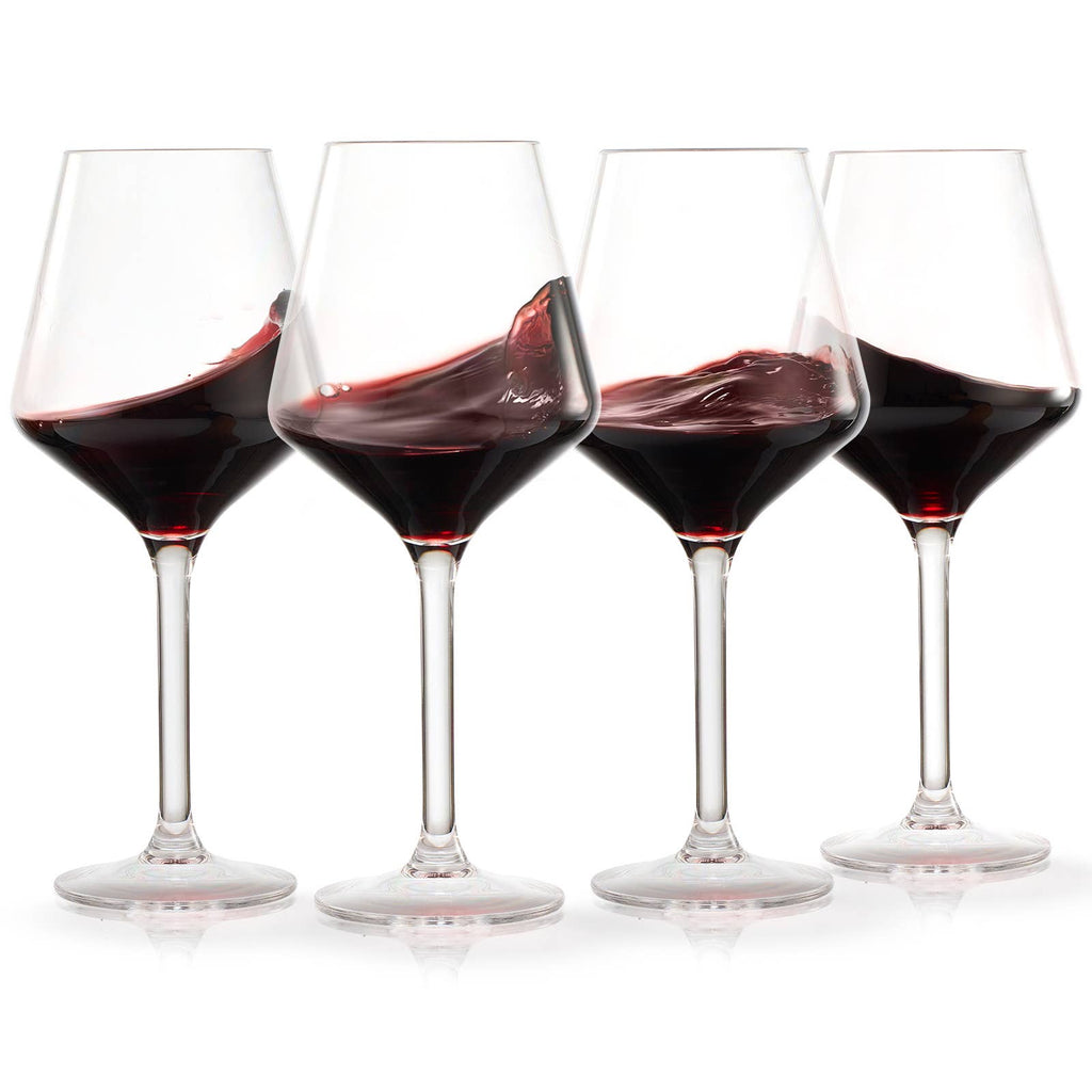 Acrylic Unbreakable Stemmed Plastic Wine Glasses | Set of 4