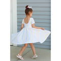 Ollie Jay Classic Twirl Dress in Pastel Stripe