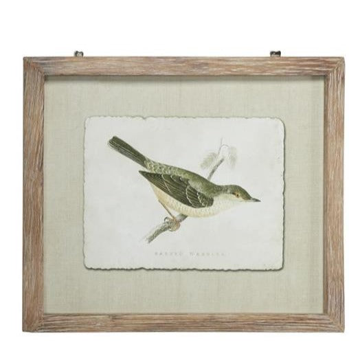 Brown Wood Bird Framed Wall Art with Brown Frame
