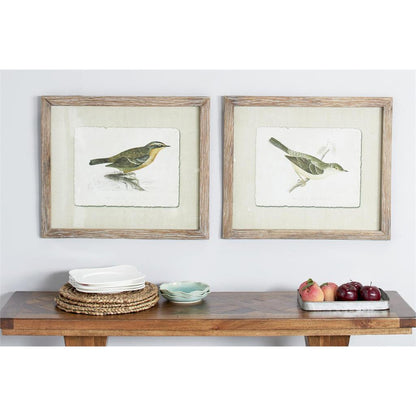 Brown Wood Bird Framed Wall Art with Brown Frame