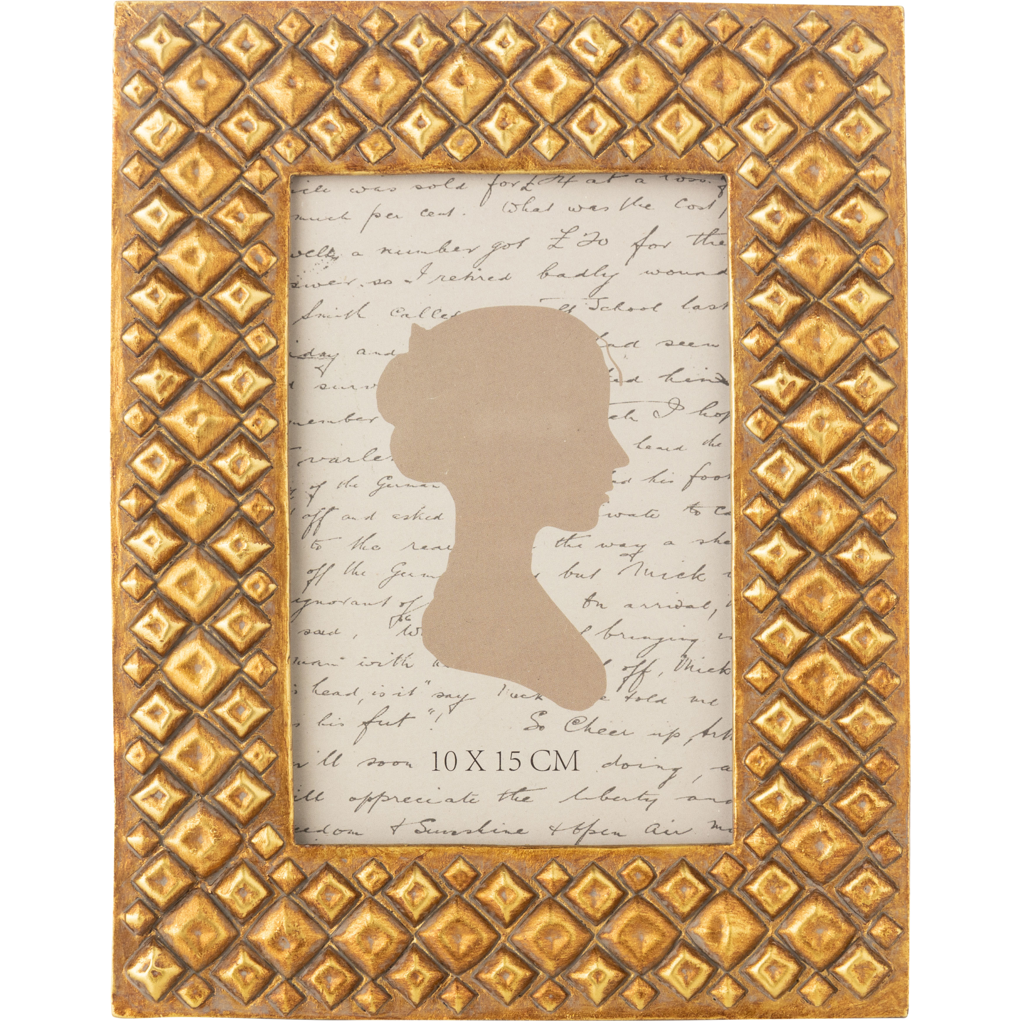 Antique Gold Diamond Pattern Frame