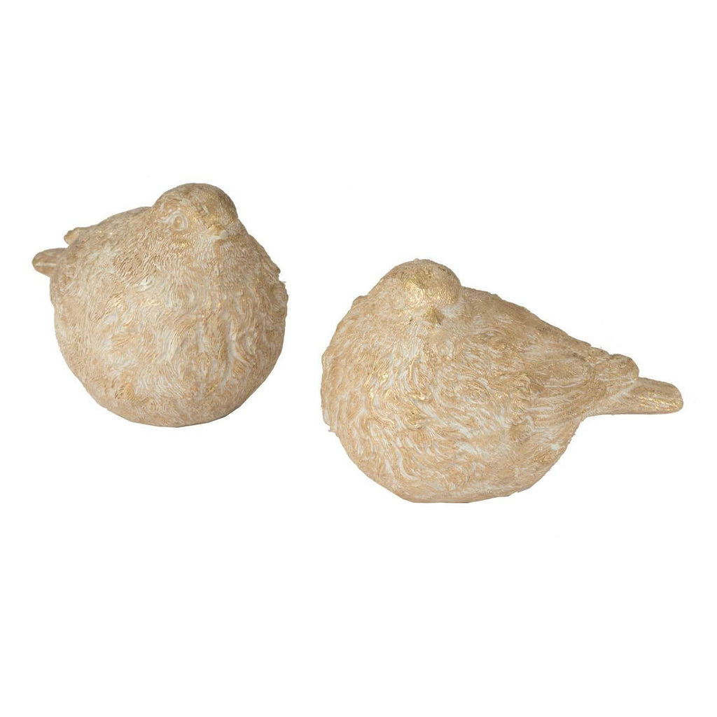 Golden Doves Resin Figurine Set
