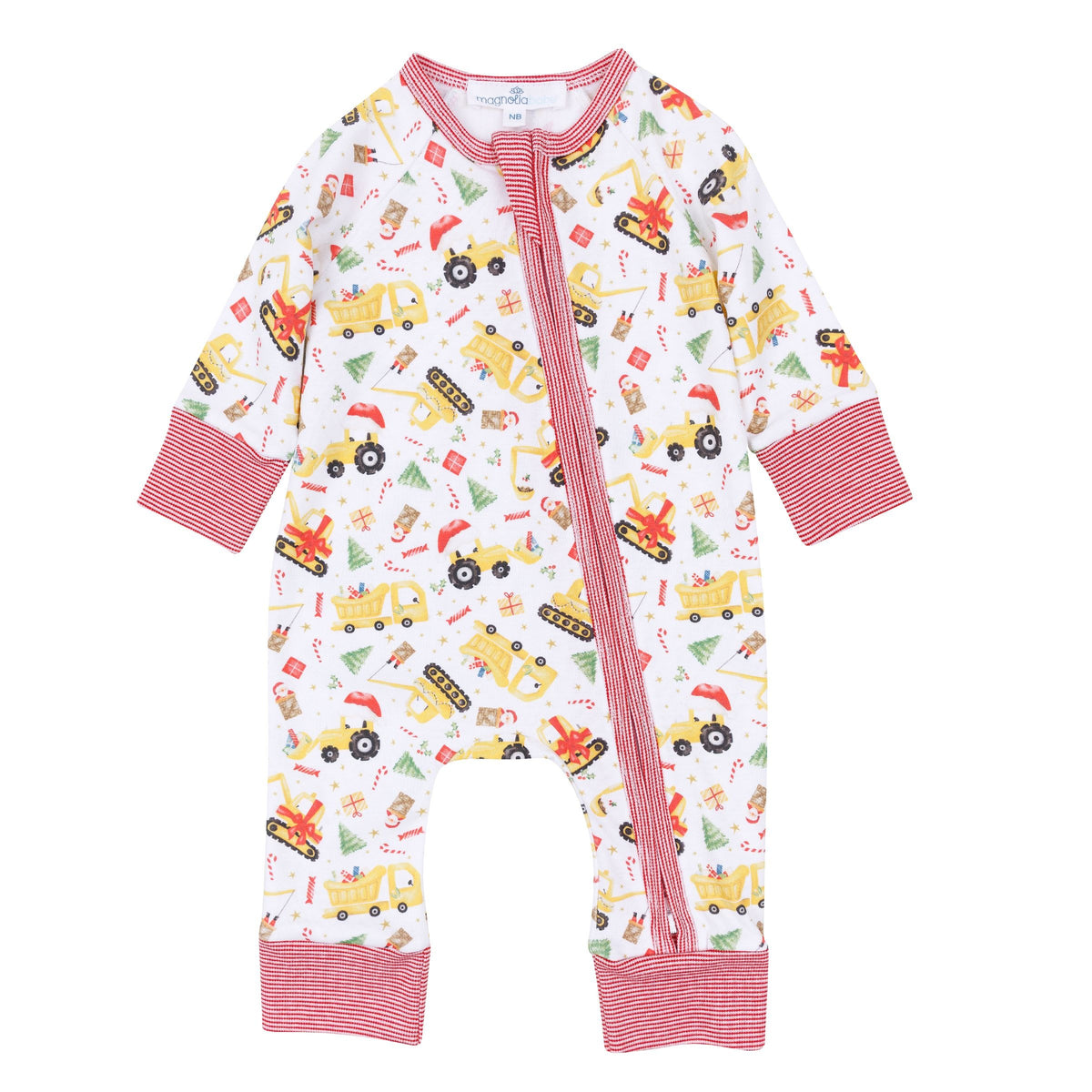 Santa's Construction Crew Red Zip Playsuit
