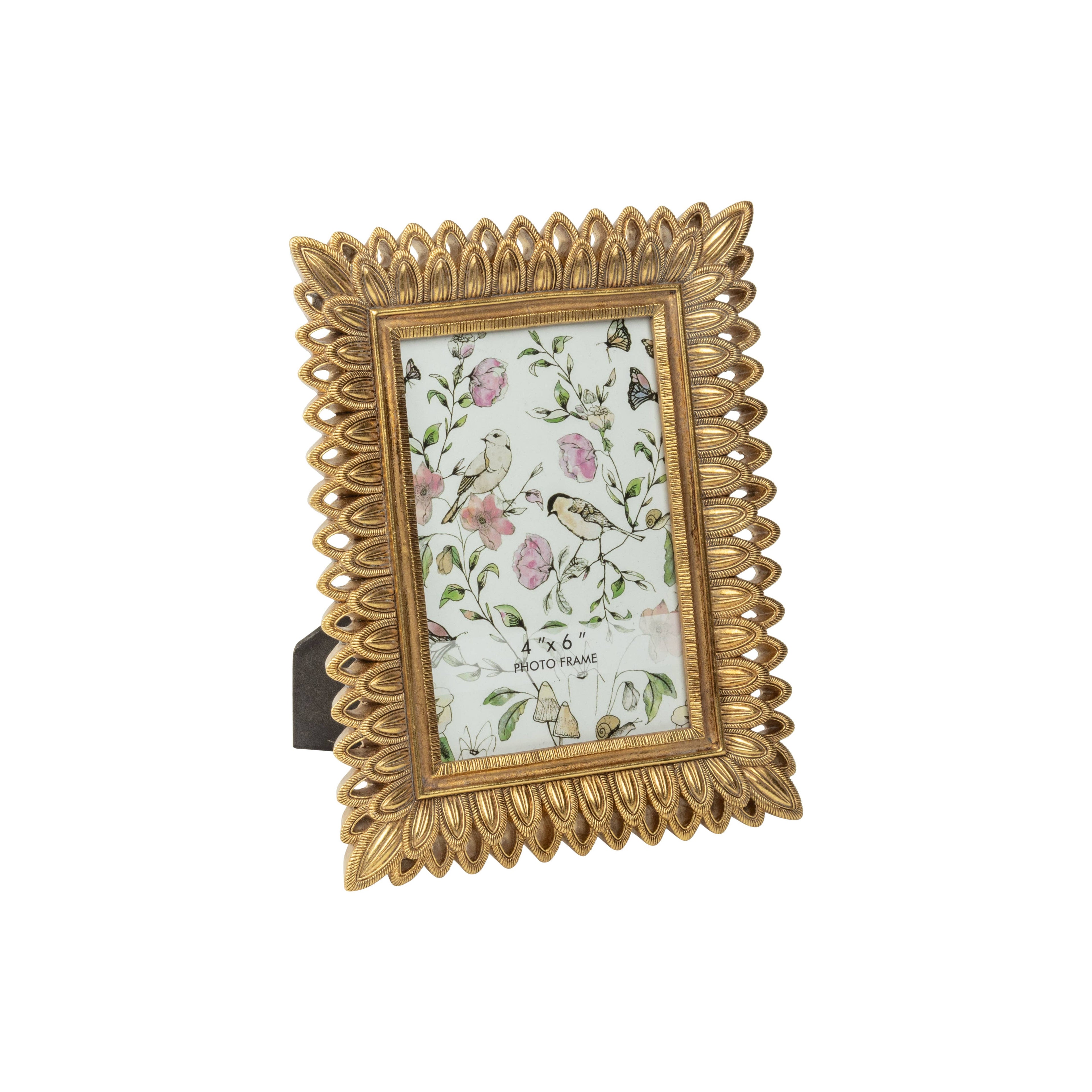 Antique Gold Feather Pattern Frame