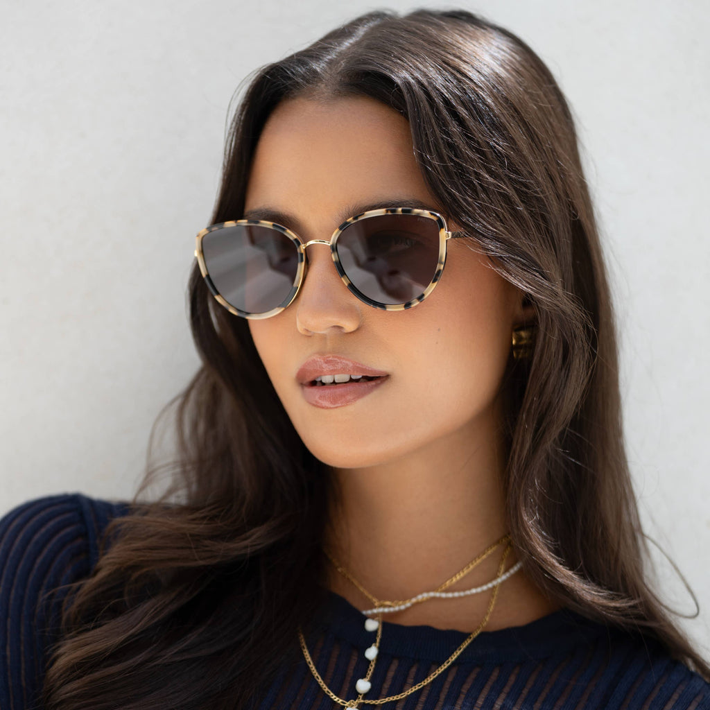 Luna Acetate Womens Cat Eye Sunglasses