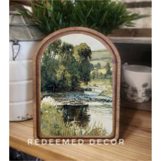 Arch Top Green River Framed Art