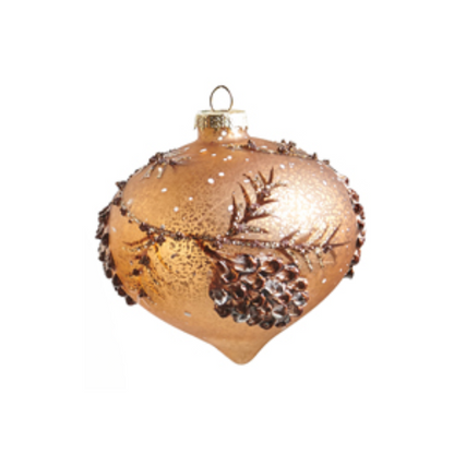 Textured Pinecone Mercury Glass Ornament