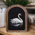 Redeemed Decor Arch Top Swan Framed Art