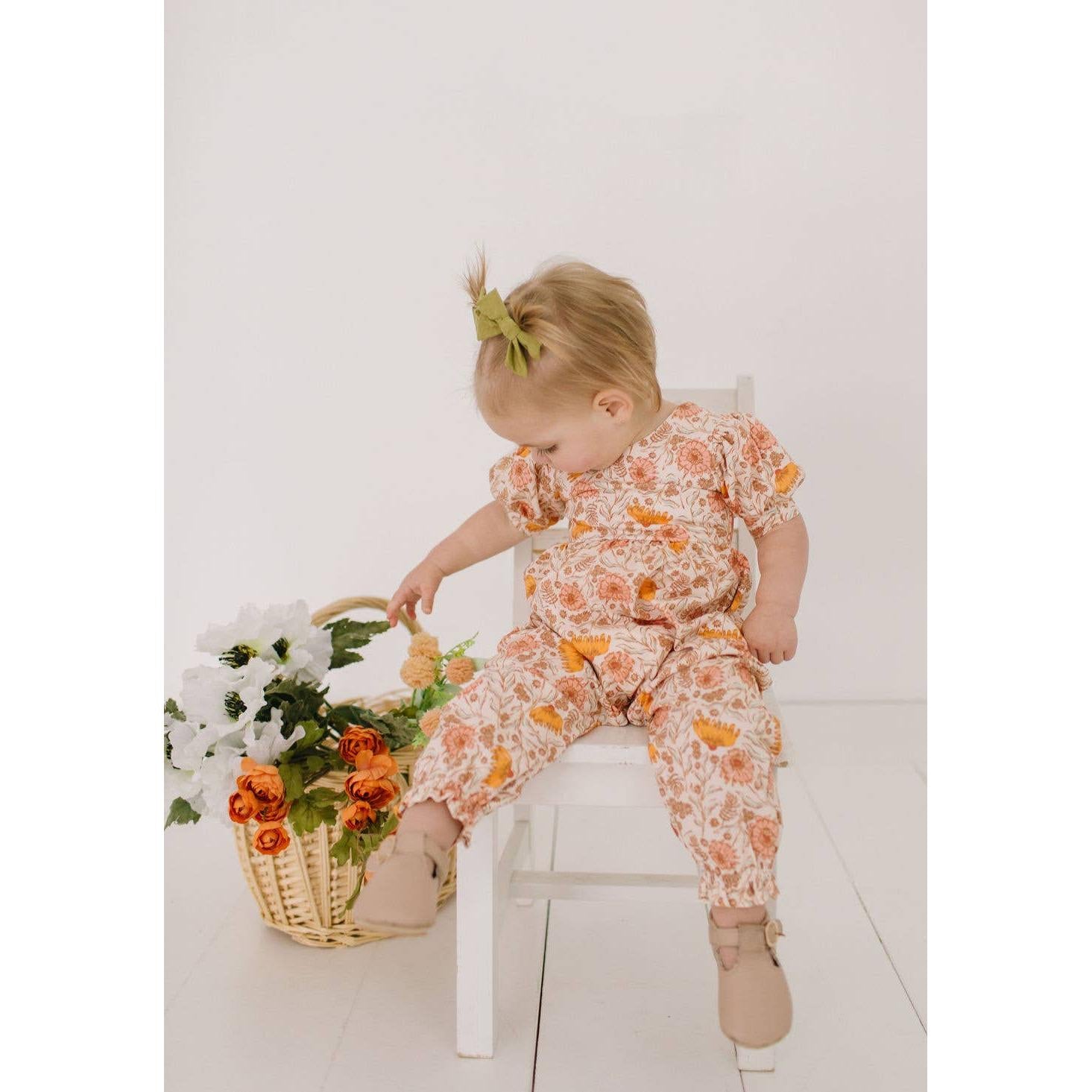 Ollie Jay Puffed Rosie Romper in Boho Floral