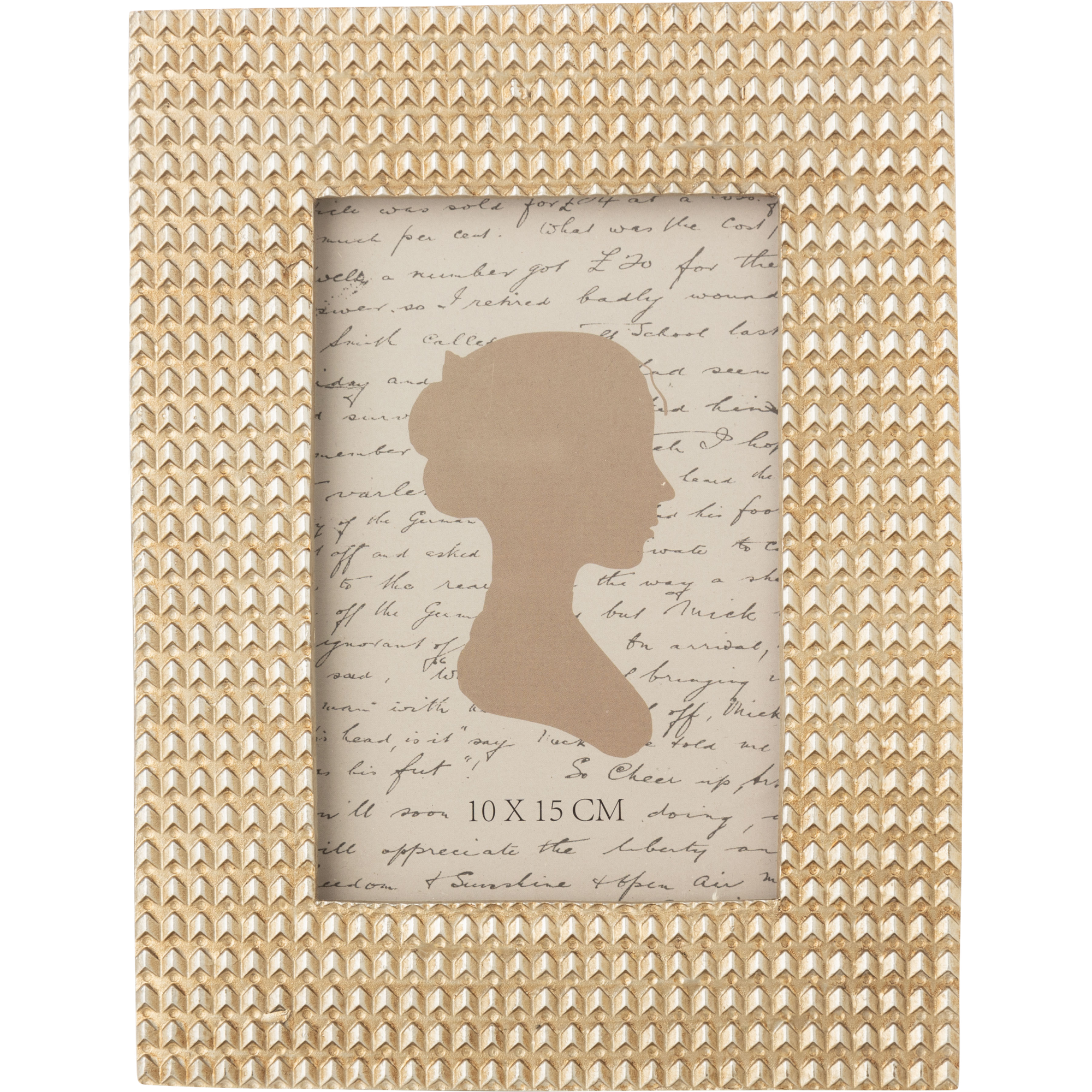 Pale gold stud pattern frame