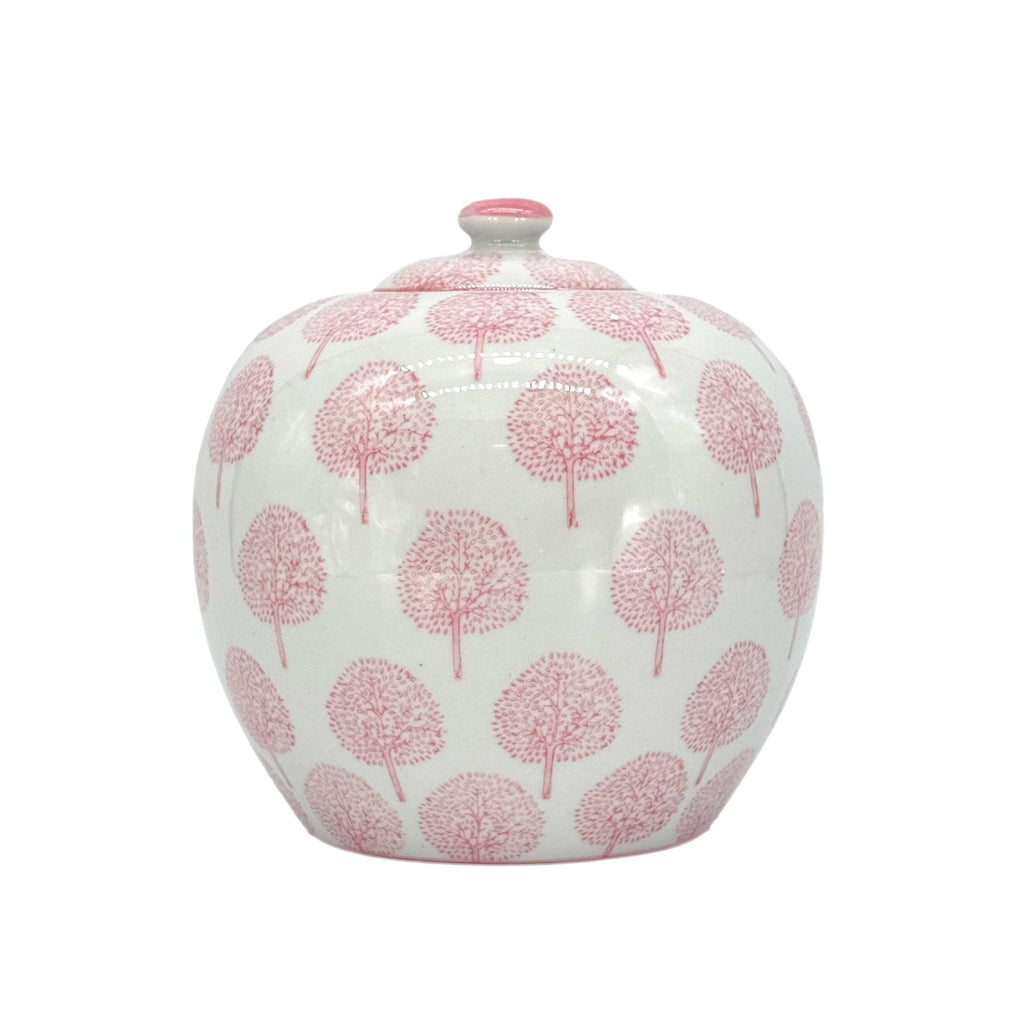Floral Ceramic Chinoiserie Ginger Jar 8"