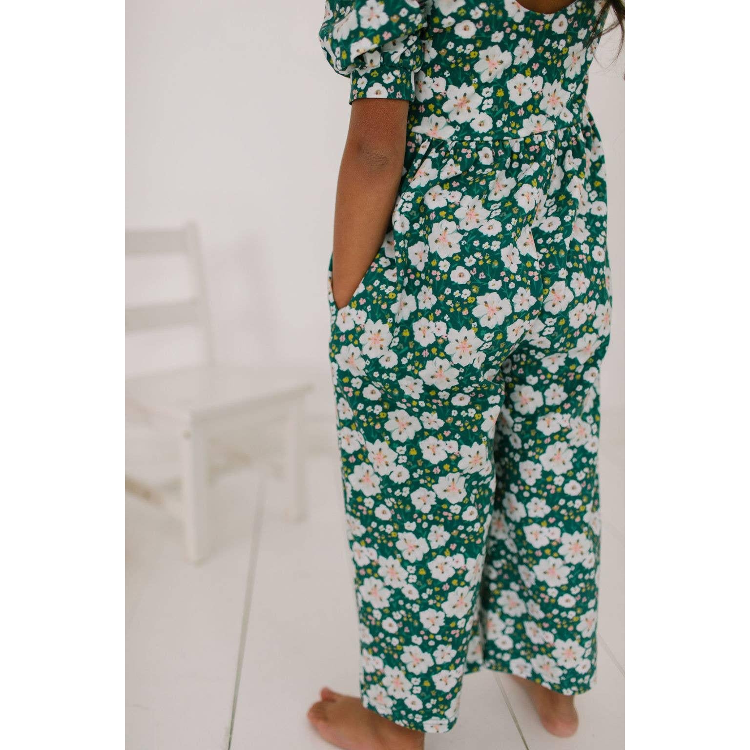 Ollie Jay Puff Leggy Romper in Canyon Flower
