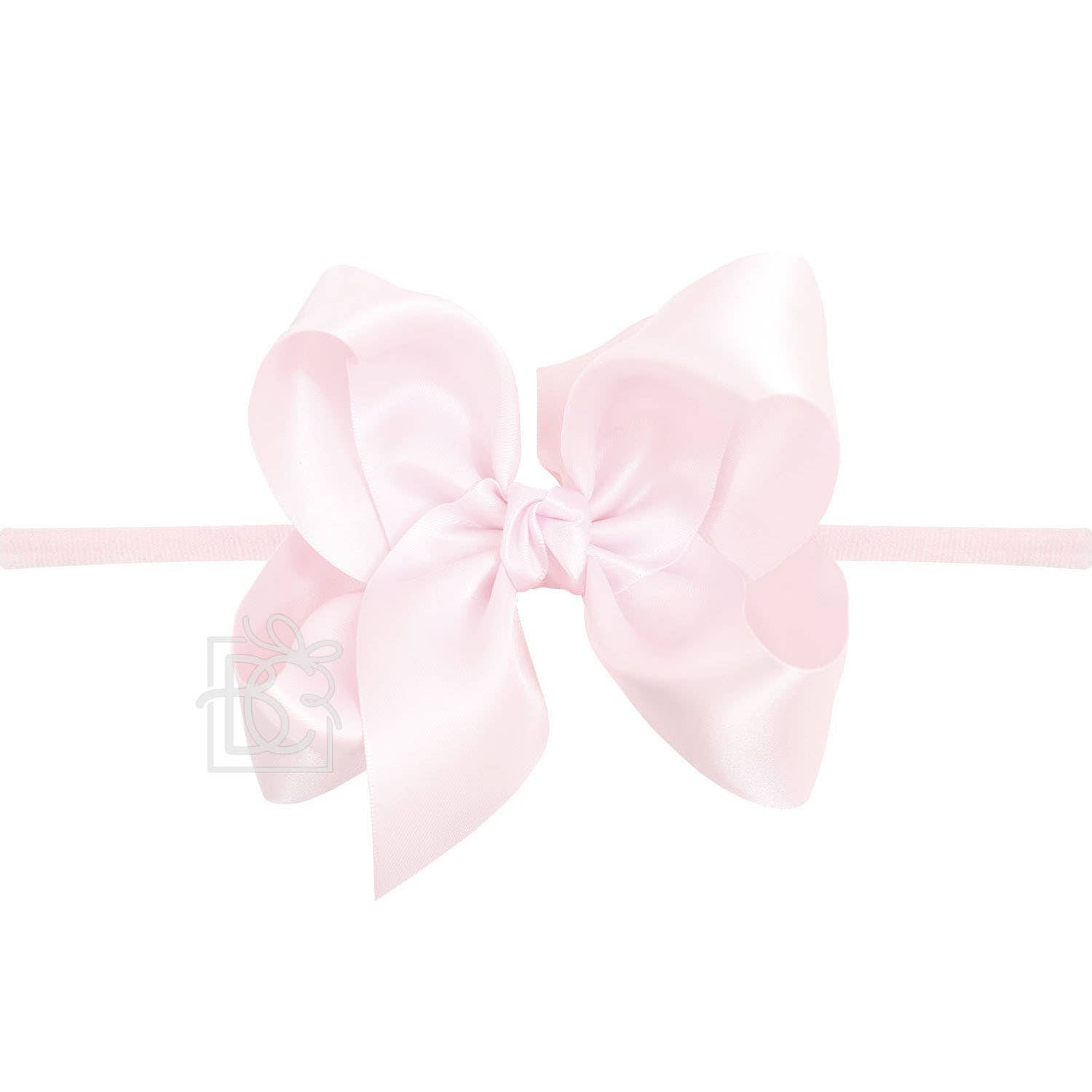 Thin Nylon Headband with Satin Hair Bow