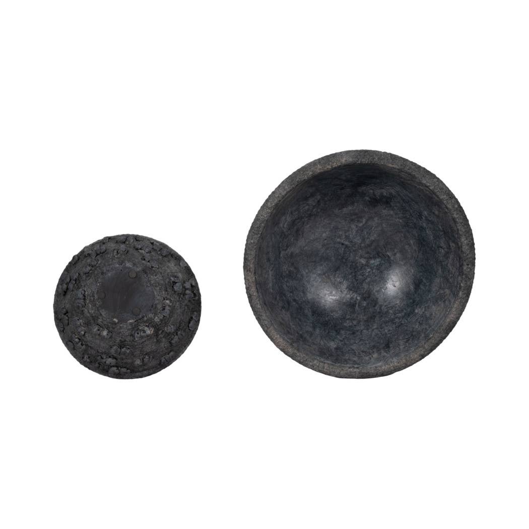 Black Terracotta Knobby Knot Bowls, 2 sizes