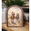 Redeemed Decor Arch Top Cowboys Framed Art