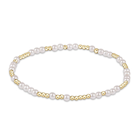 Hope Unwritten 3MM Bead Bracelet, Pearl