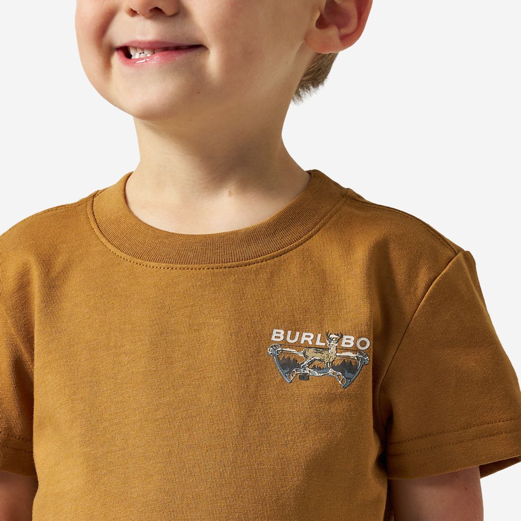 Burlebo Youth Short Sleeve Graphic Tees - Light Brown